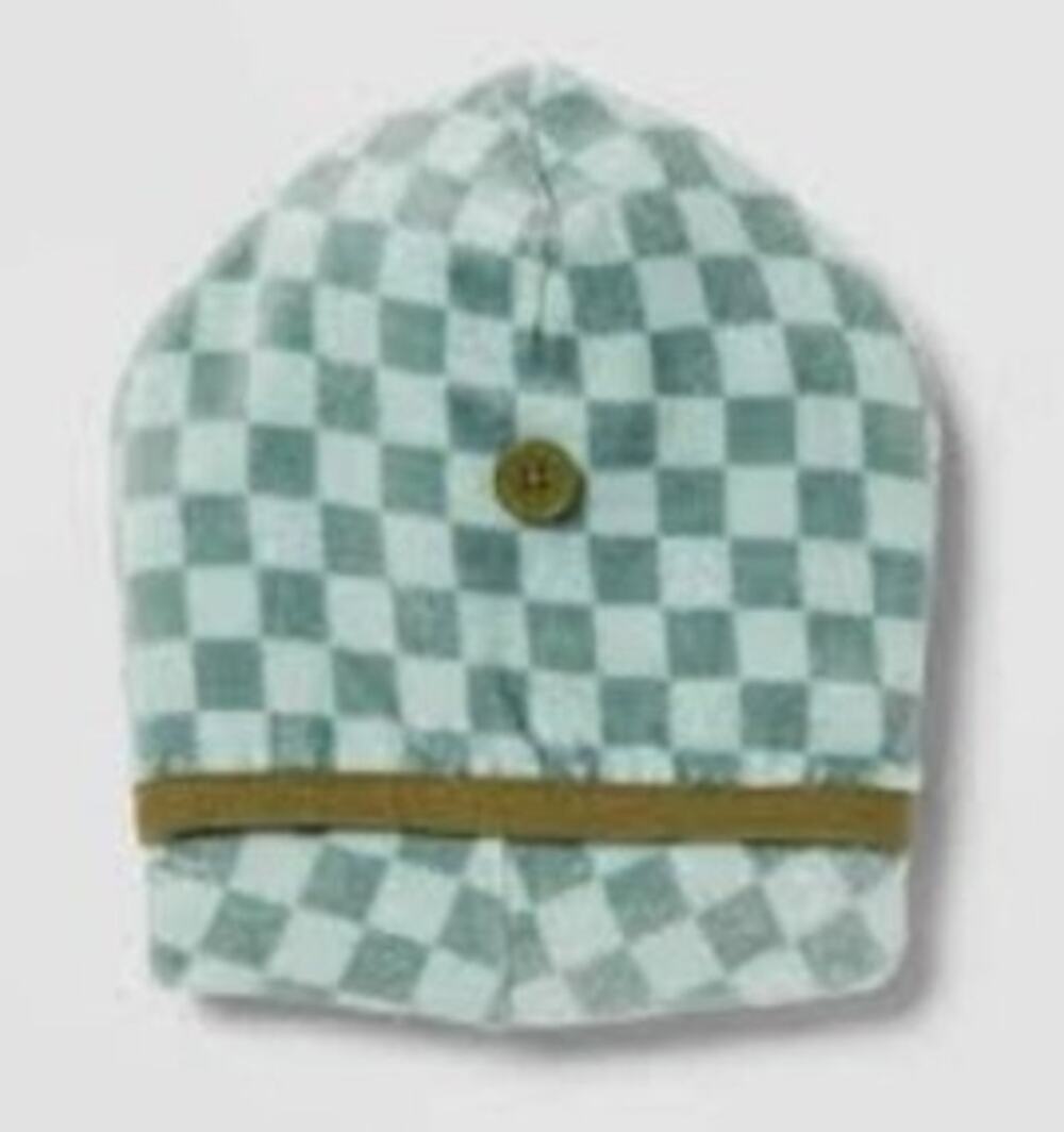 Kids' Hair Towel Green Checkered - Pillowfort™: T4956